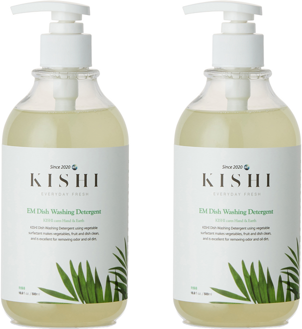 키쉬 아기젖병 주방세제, 500ml, 2개