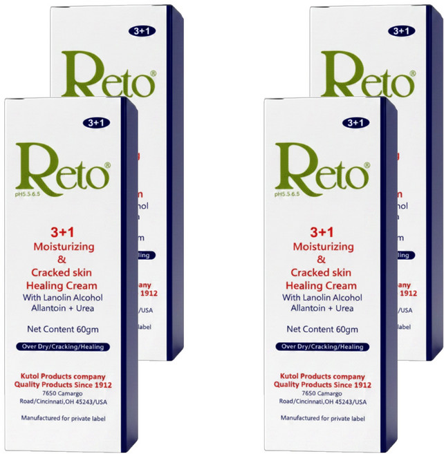Reto 3+1填補保濕 乾燥龜裂深層修護霜, 60g, 4條