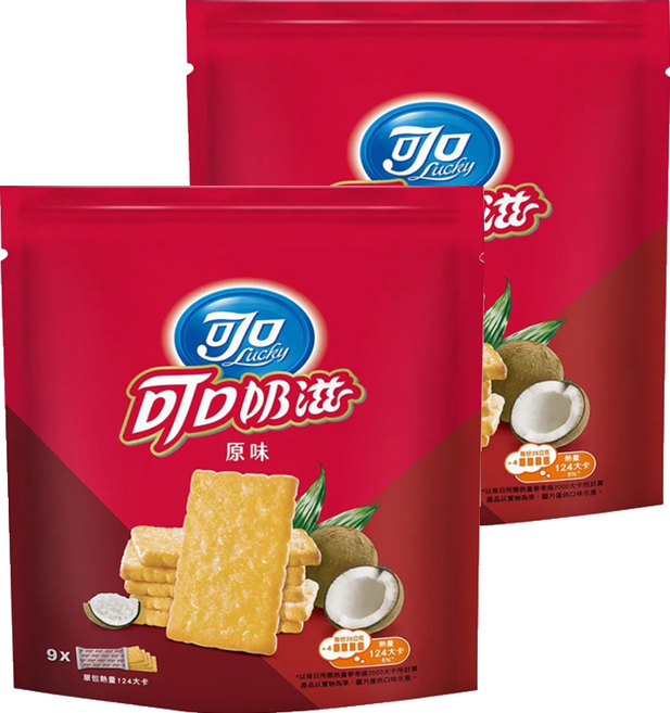 可口 可口奶滋 原味 9包, 225g, 2袋