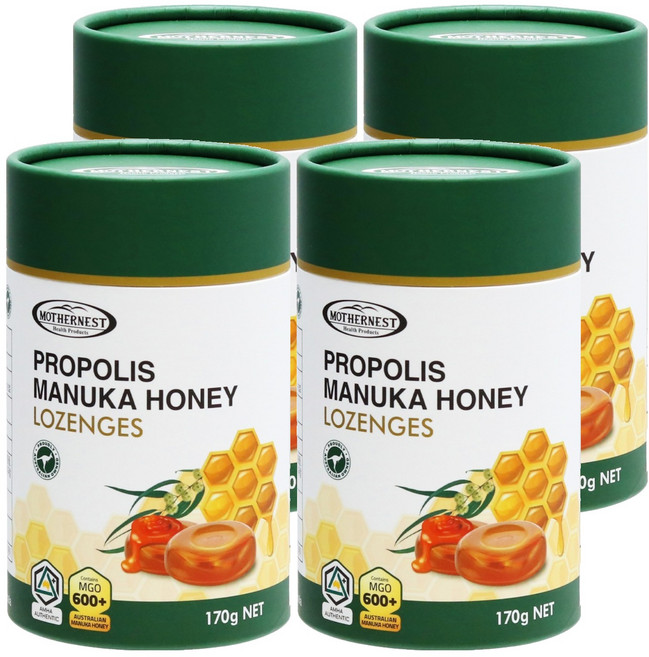 마더네스트 프로폴리스 마누카 허니 로젠지스 캔디 선물세트, 170g, 4개