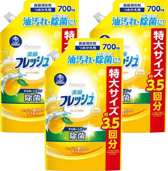 第一石鹼 Kitchen Club 中性洗碗精 補充包, 700ml, 3包