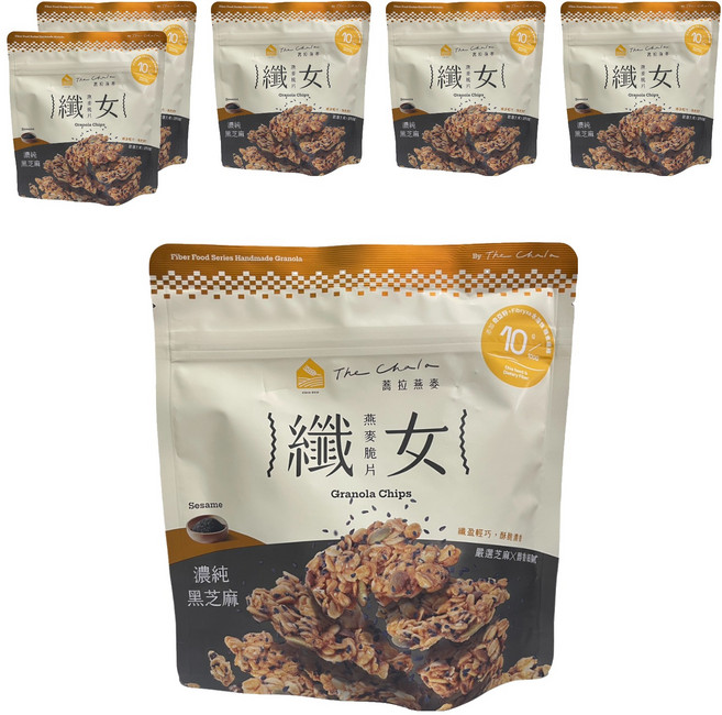 The Chala 蕎拉燕麥 纖女燕麥脆片 全素 芝麻, 130g, 6包