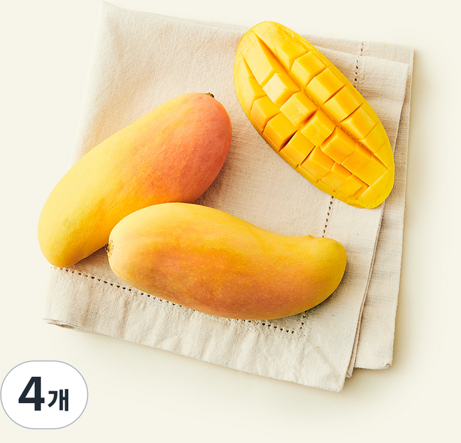 원월드 태국산 마하차녹 망고 3개입, 4개, 900g