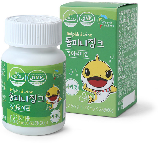 엔돌핀팩토리 돌피니징크 아연, 60정, 1개
