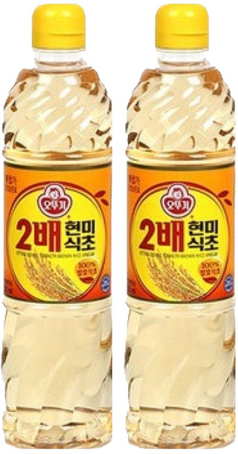 오뚜기 2배 현미식초, 900ml, 2개