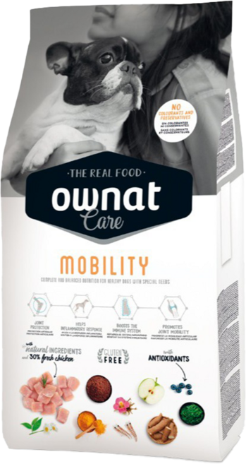 ownat 歐娜特 CARE系列 犬用 無麩質飼料 關節機能照護配方 新鮮放牧雞肉&磷蝦, 1包, 300g