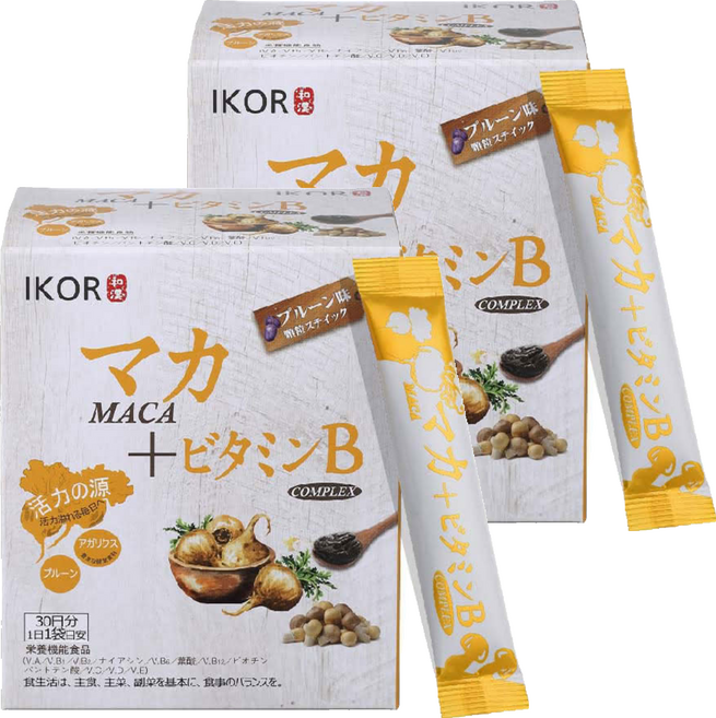 IKOR 日本醫珂 和漢元氣馬卡BB顆粒食品 Set 含維生素B 添加ACDE等12種營養素, 30顆, 2g, 2盒