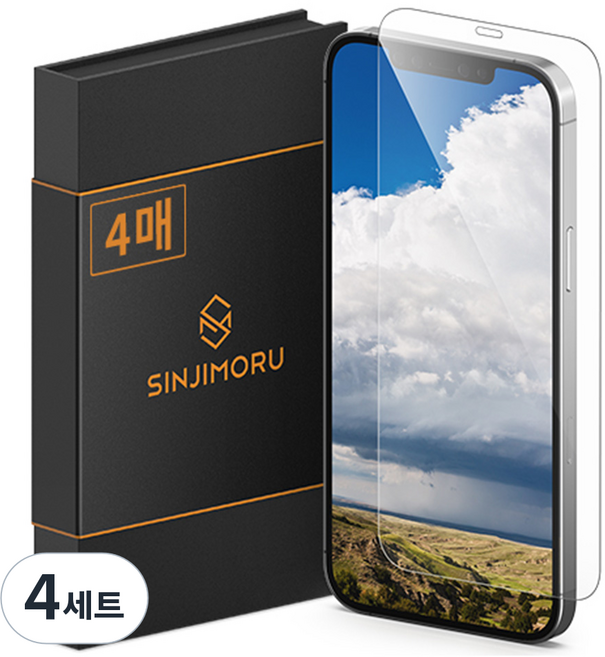 신지모루 신지글래스 2.5D 강화유리 휴대폰 액정보호필름 4p, 4세트