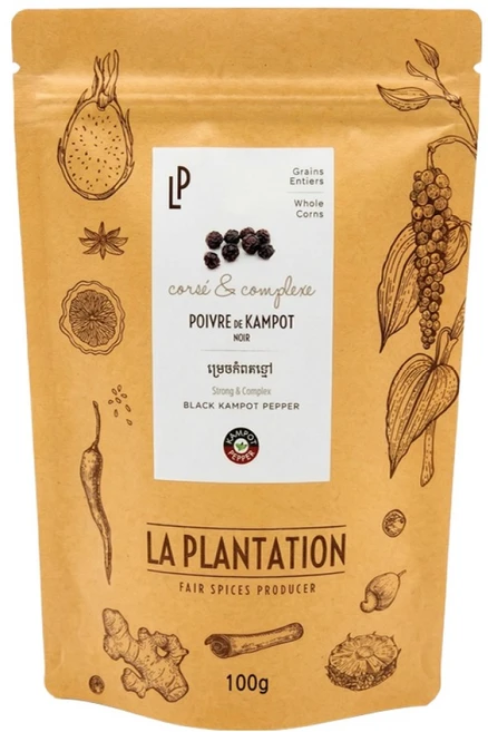 라플랜테이션 블랙 캄폿 통후추, 100g, 1개 - 쿠팡