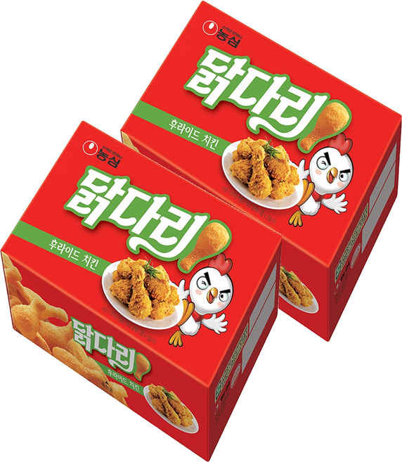 농심닭다리 후라이드 치킨맛, 66g, 2개