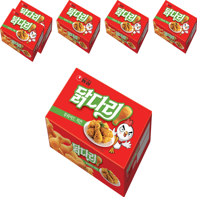 농심닭다리 후라이드 치킨맛, 66g, 6개