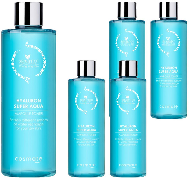 청정미인 히아루론산 아쿠아 대용량 앰플토너, 420g, 5개