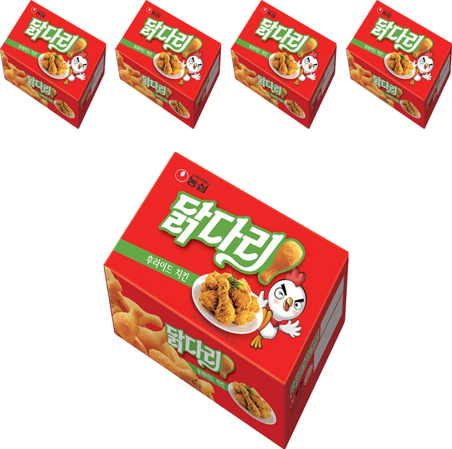 농심닭다리 후라이드 치킨맛, 66g, 5개