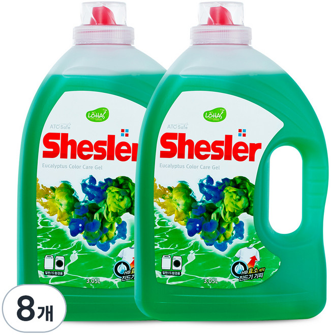 쉬슬러 액체세제 유칼립투스 본품, 3.05L, 8개