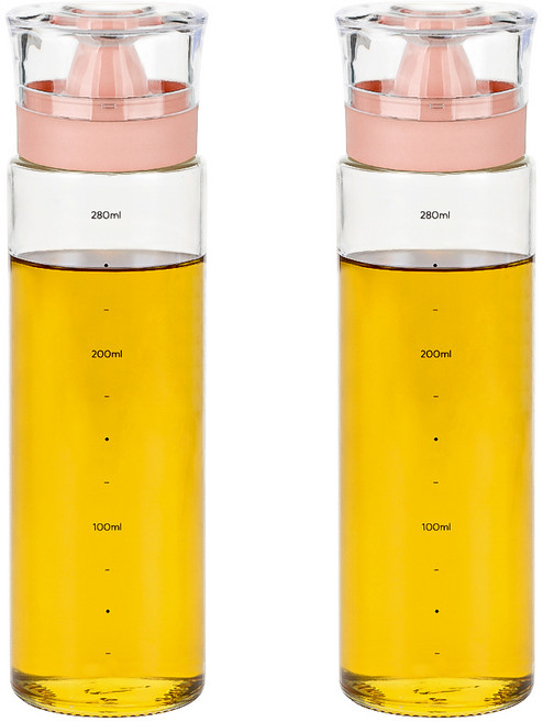 시노글라스 키텐실 실리콘 오일병 S CAP 로즈핑크, 2개, 300ml