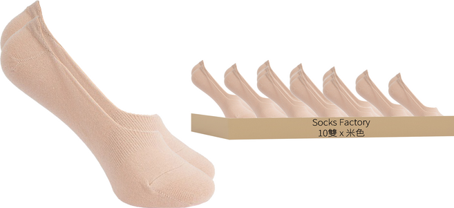 SOCKS FACTORY 女款防脫落防磨破第3代隱形襪10雙組