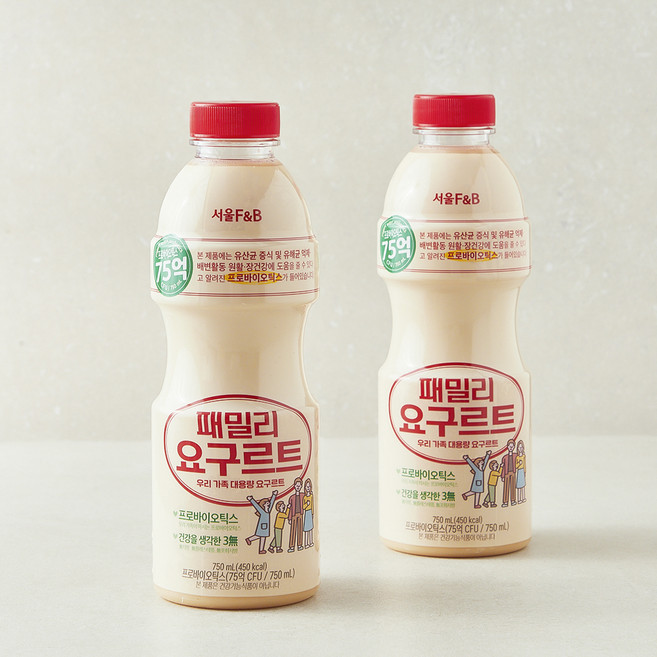 서울에프엔비 패밀리요구르트, 750ml, 2개입, 1개