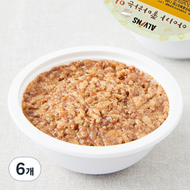 엘빈즈 완료기 13개월이상 이유식 한우 짜짜 아기밥, 160g, 6개, 한우짜장