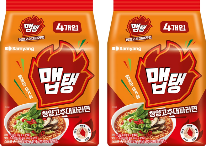 맵탱 청양고추대파 라면 110g, 8개