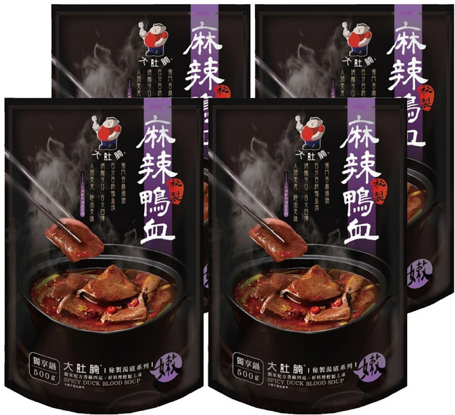 大肚腩 麻辣鴨血, 500g, 4包
