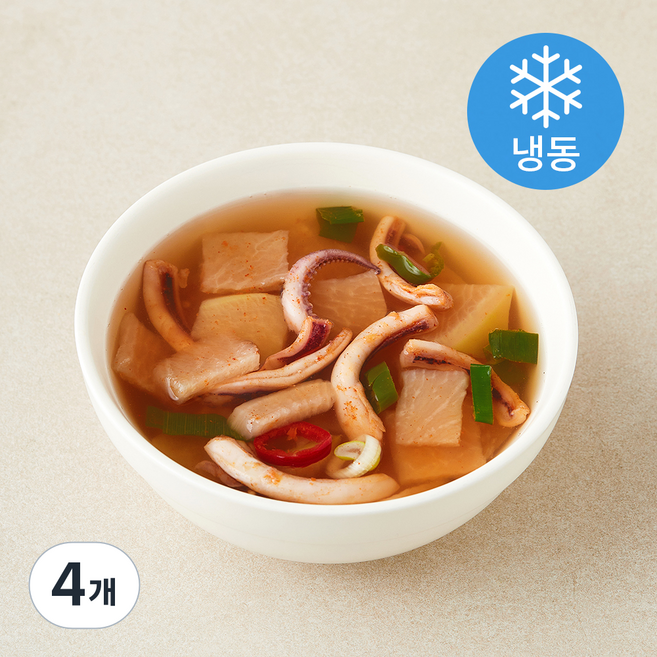 온해온 오징어 무국 (냉동), 165g, 4개