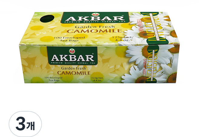 아크바 캐모마일 티백, 1.25g, 100개입, 3개