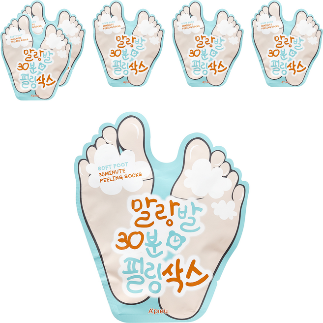 어퓨 말랑발 30분 필링 삭스, 1개입, 6개, 40ml