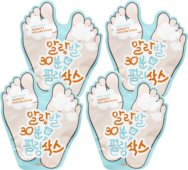 어퓨 말랑발 30분 필링 삭스, 1개입, 4개, 40ml