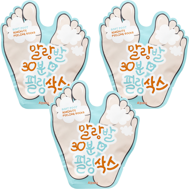 어퓨 말랑발 30분 필링 삭스, 1개입, 3개, 40ml