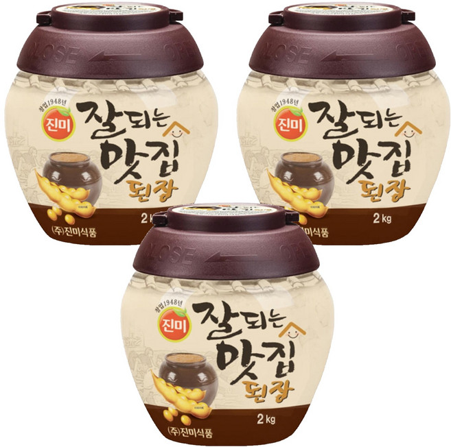 진미 잘되는맛집된장, 2kg, 3개