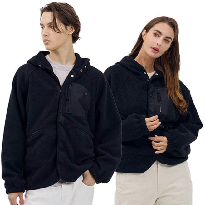 노이즈 데미안 쉐르파 플리스 후디 점퍼 KG3AA12AC