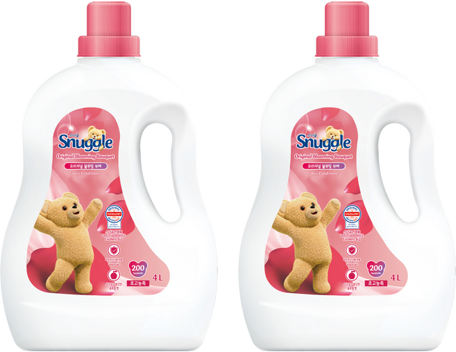 스너글 초고농축 섬유유연제 블루밍 부케 본품, 4L, 2개