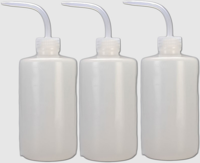 마다꾸미 세척 과학실험 코끼리병 물뿌리개 500ml, 3개, 화이트 + 화이트 + 화이트