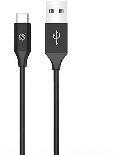hp 惠普 Type-C鋁合金充電傳輸線, 1m, 黑色, 1條