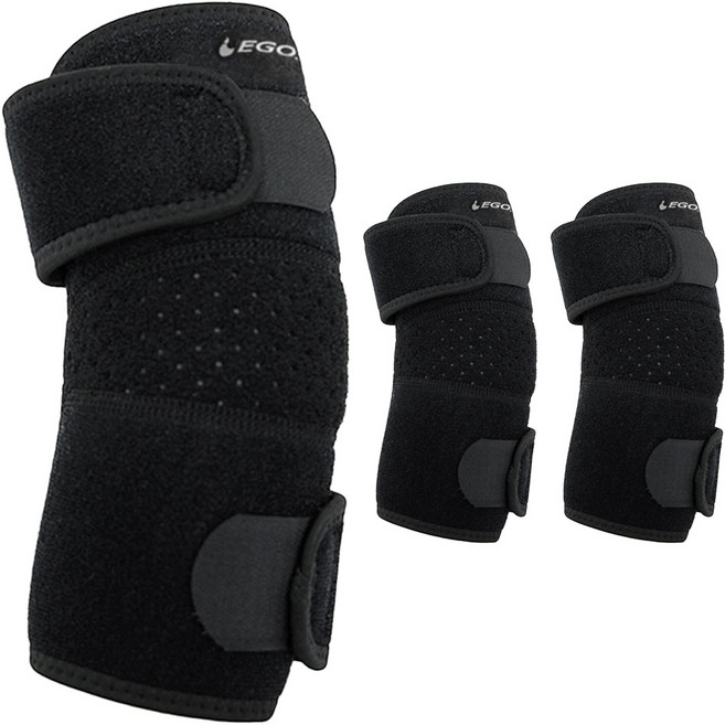 이고진 팔꿈치 보호대, 3개, 블랙