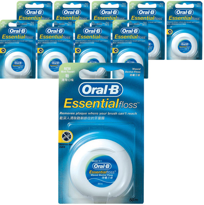 오랄비 왁스 치실 민트향, 50m, 1개입, 10개