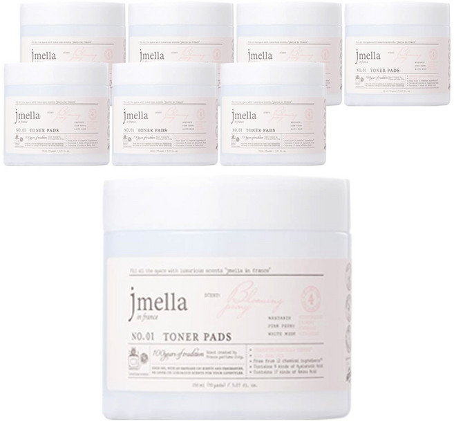 jmella 花園舞會爽膚棉片 芍藥 150ml, 70片, 8件