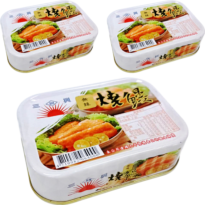 三興 全開 無辣燒鰻3罐組, 1組, 315g