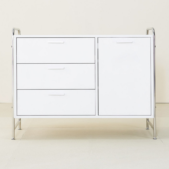 고래가구 국내제작 오아 LPM상판 탕비실 주방 수납장 방문설치, 화이트