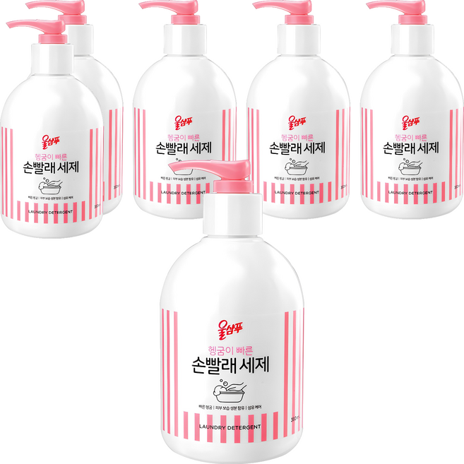 울샴푸 손빨래 세제 용기, 380ml, 6개