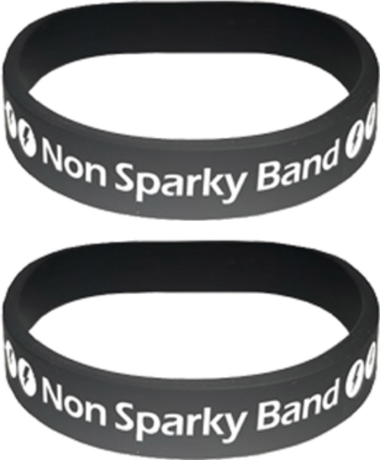논스파키 정전기 방지 팔찌 블랙 L, 2개