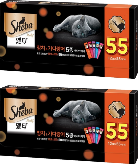 Sheba 希寶 誘惑泥 貓肉泥, 12g, 110個, 海鮮綜合口味