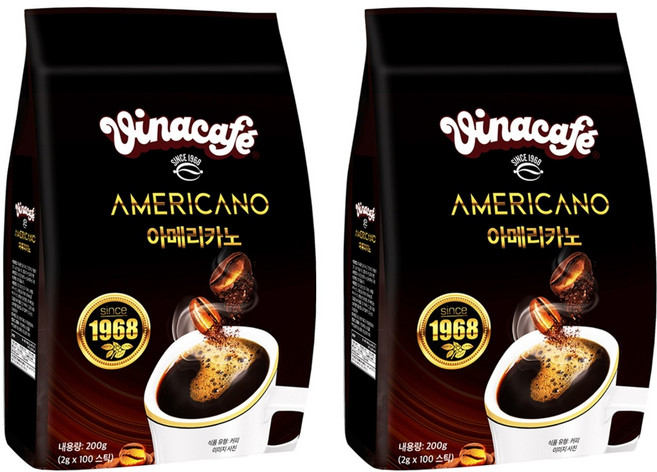 비나카페 아메리카노 일반커피믹스, 2g, 100개입, 2개