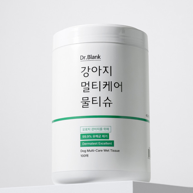 닥터블랭크 강아지 멀티케어 산책 물티슈 원통형, 100개입, 1개