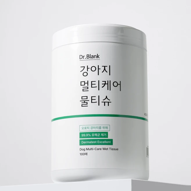 닥터블랭크 강아지 멀티케어 산책 물티슈 원통형, 100개입, 1개 - 쿠팡