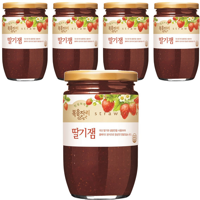복음자리 딸기잼, 500g, 5개