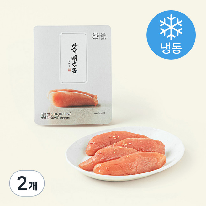 맛의명태자 실속명란 (냉동), 110g, 2개