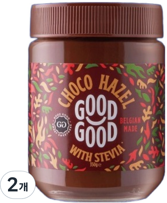 굿굿 잼 초코헤이즐 위드 스테비아, 2개, 350g