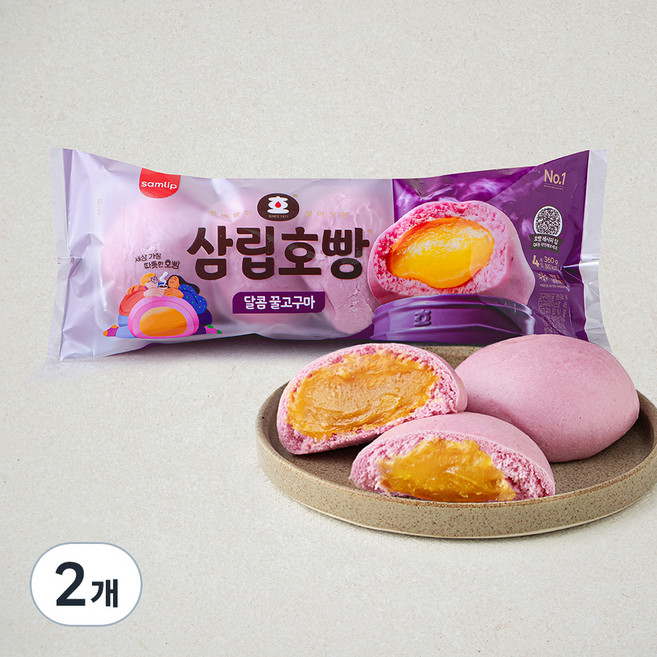 삼립 발효미종 달콤 꿀고구마 호빵, 90g, 4개입, 2개