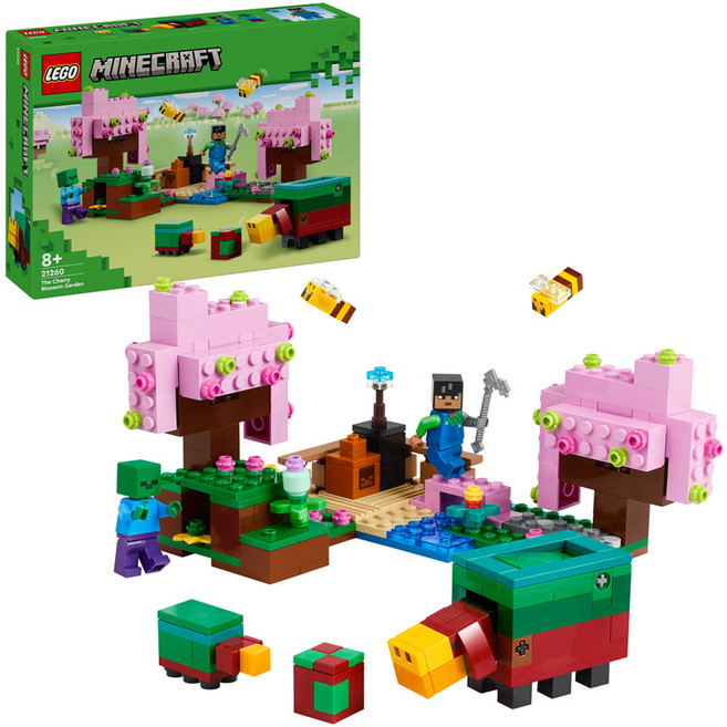 LEGO 樂高 21260 Minecraft 我的世界 櫻花園 The Cherry Blossom Garden Set, 混色, 1盒